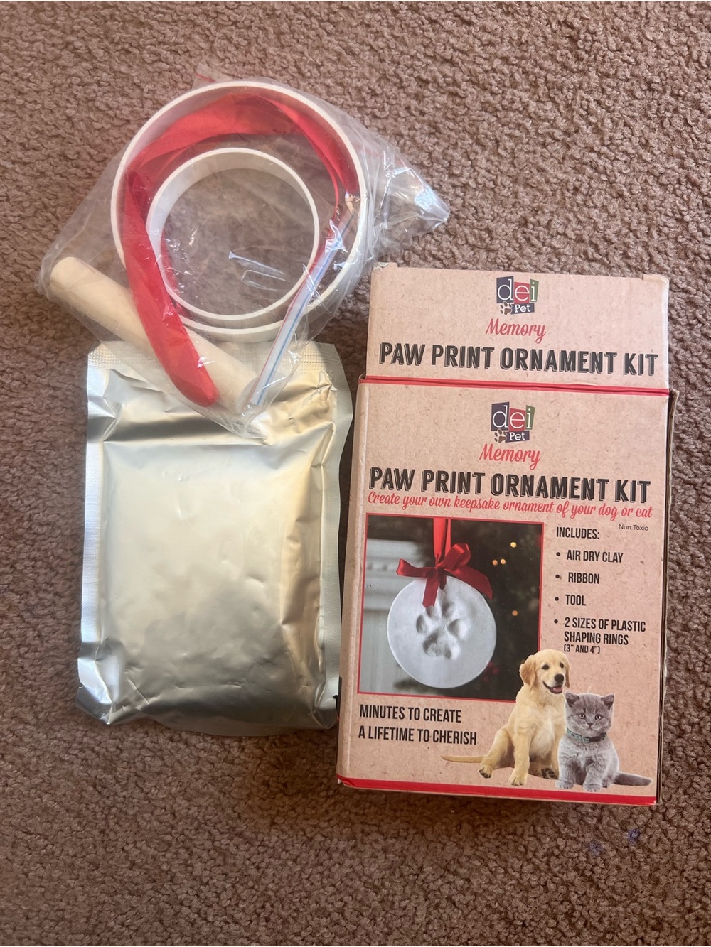 dei Pet Memory Paw Print Ornament Kit